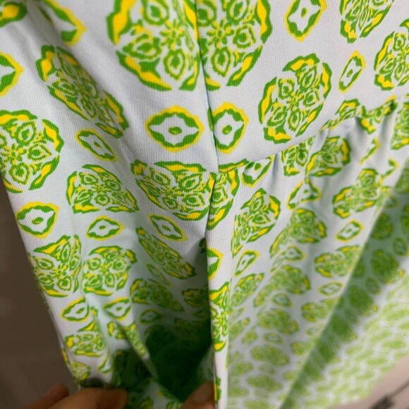 J McLaughlin Green Floral Print catalina cloth Dress Summer Casual size small - Picture 2 of 6